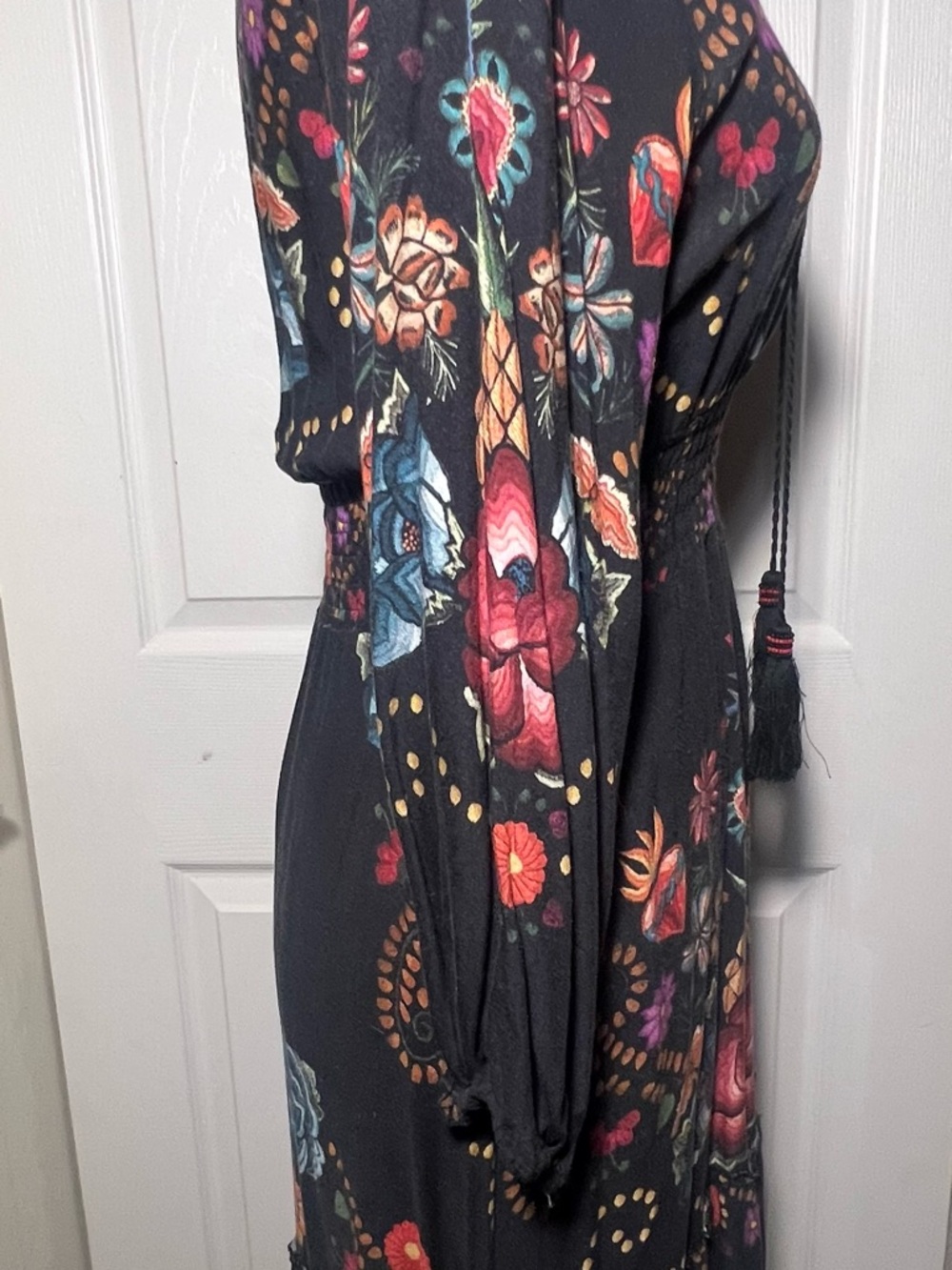 Farm Rio by Anthropology Smocked Floral Dures - Picture 11 of 12